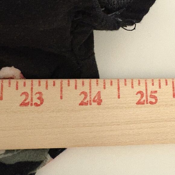 Rue+ Dress Womens Plus 2X Black Pink Floral Made-in Romper Hi-Low Hem Cottagecor - Picture 5 of 5